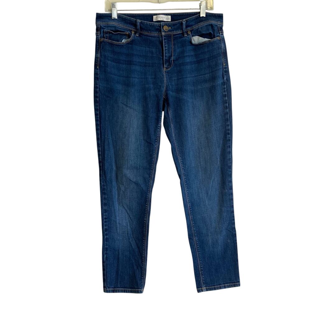 JJill Authentic Fit Slim Ankle Mid Rise Soft Stretch Skinny Indie Jeans Size 10